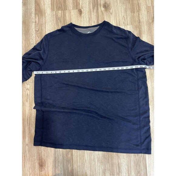 Croft & Barrow The Adventure Tee Men's Lg Blue Crew Neck Long Sleeve Shirt NWOT - Picture 5 of 6